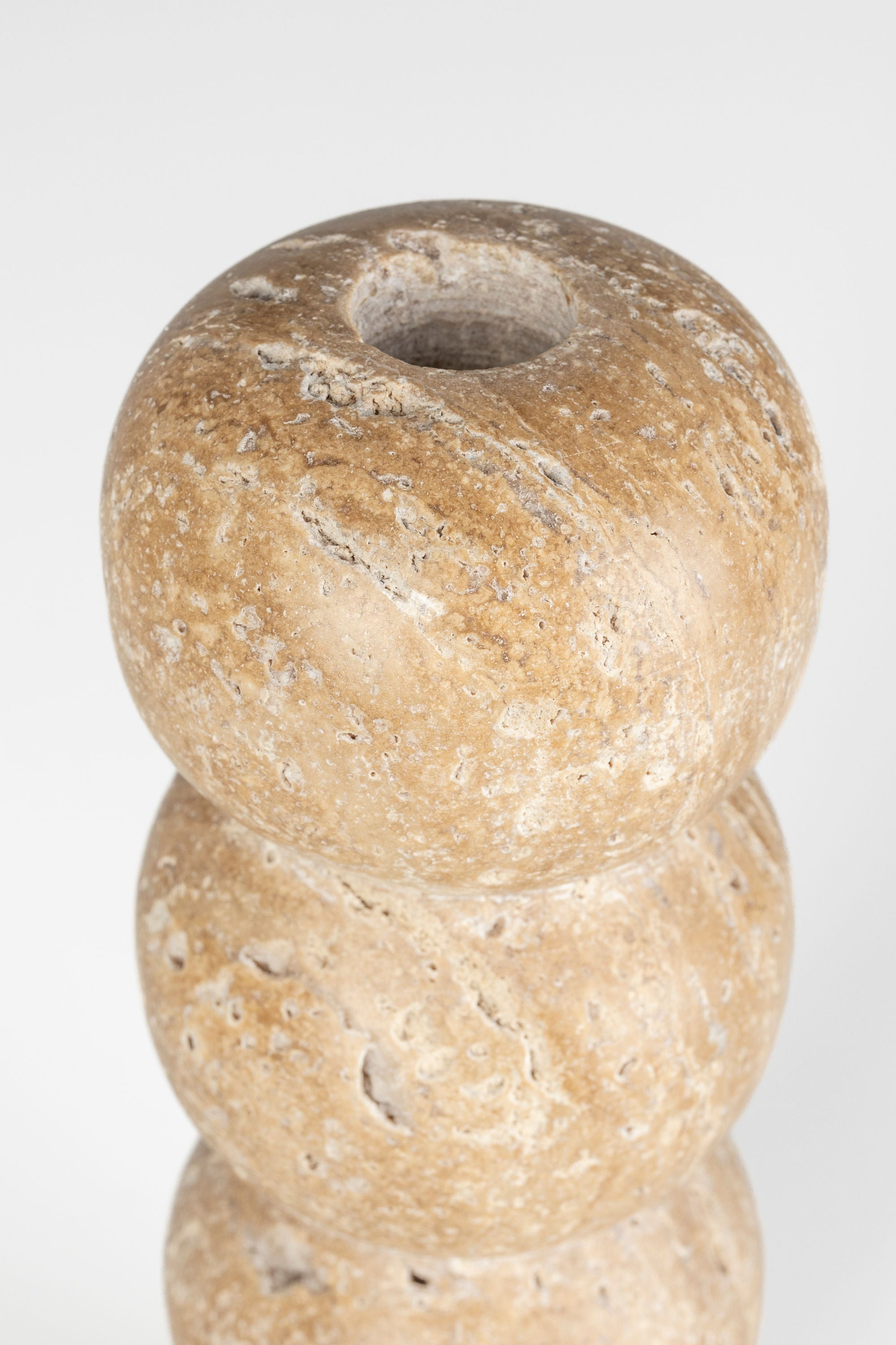 Zuiver Rome Travertine Stacked Balls Candle Holder